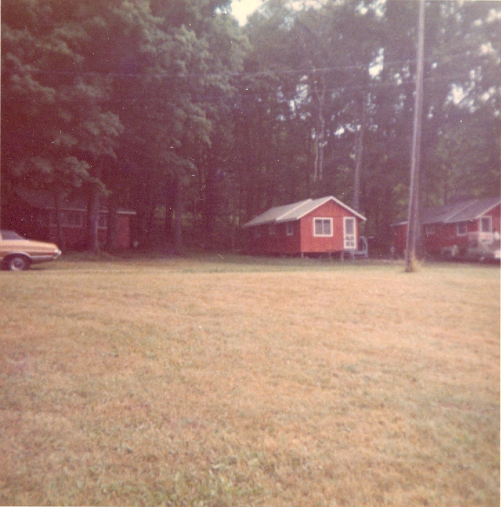 Timber Shores, cabin number two, Crandon, Wisconsin is our mailing address for the next 7 days. In all my 7 years, I've never seen a cleaner, colder body of water. In addition to the lake, the resort has a pop shop, bumper pool, pinball machines, a puck bowling machine that doesn't ever get old, and a raft of many injuries. 