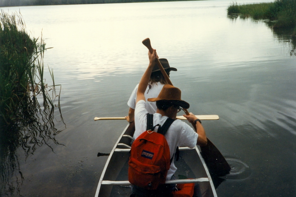 The initial trip to Lake Wabikon and launching the canoe went without serious injury.