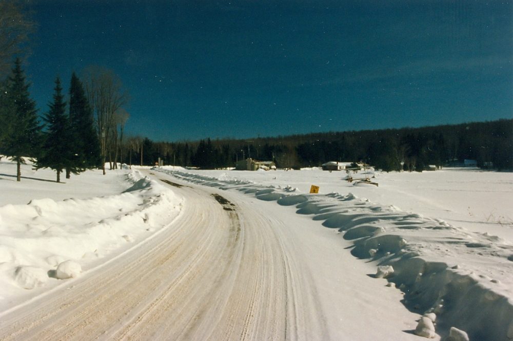 The first thing we noticed was the depth of snow on the ground and the packed frozen on the roads.