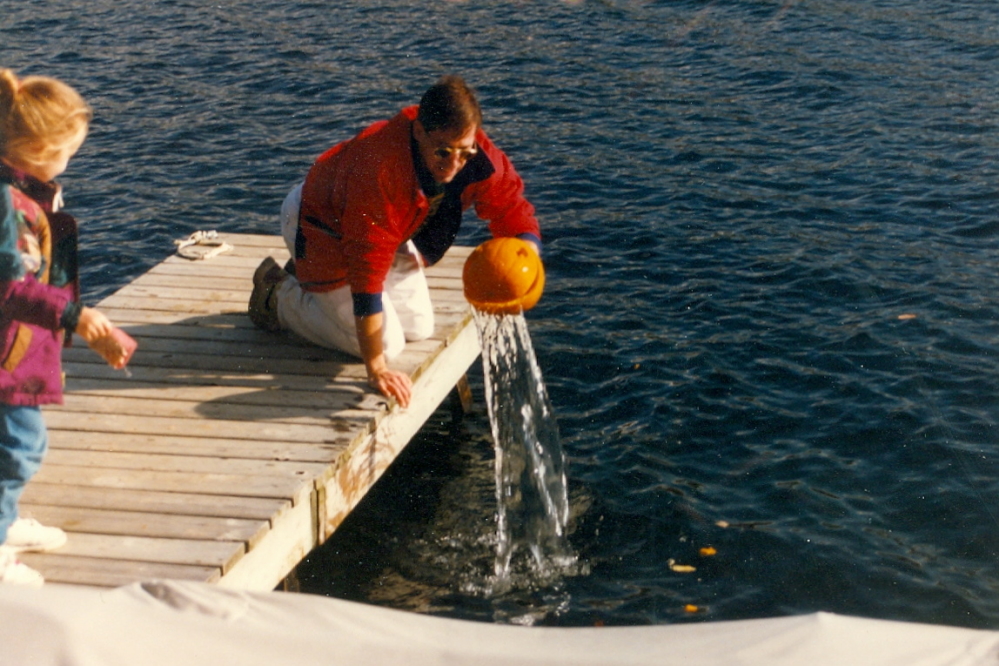 Pumpkins carved by the older set included the "Whale Face" that had real krill filtering action!