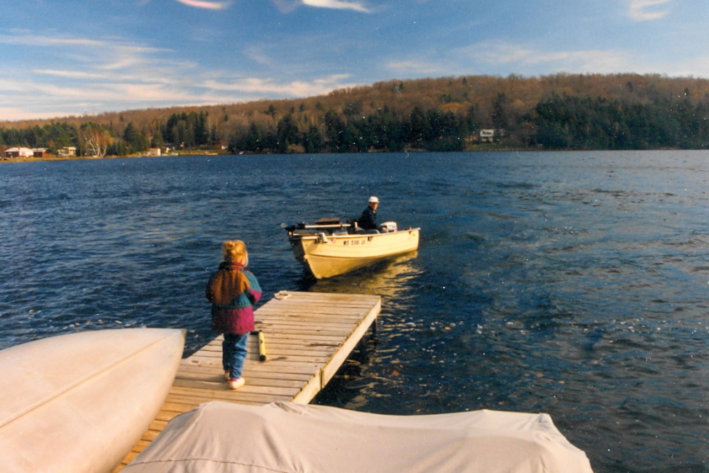 Before leaving, the last boats were pulled from the lake and garaged away for the season.