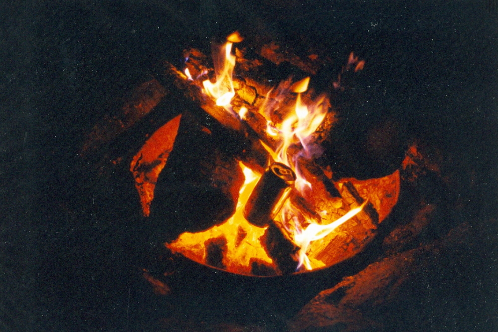 With the cold evenings, campfires were mandatory all weekend.