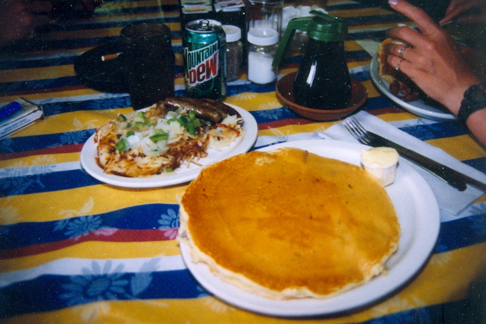 At some point in the week, we challenged the huge pancake at The Log Cabin in Crandon to a gastronomic duel.