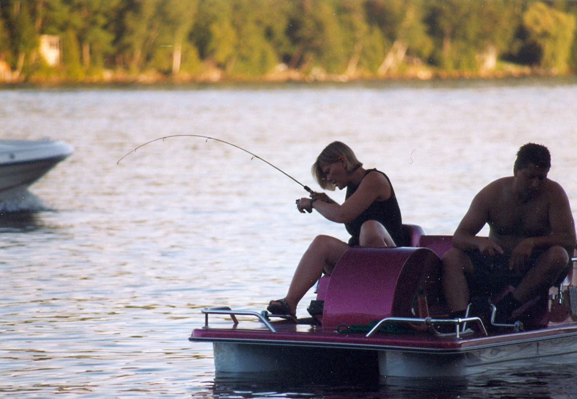 The fish were a biting. Mrs. Nemo catched quite a few.