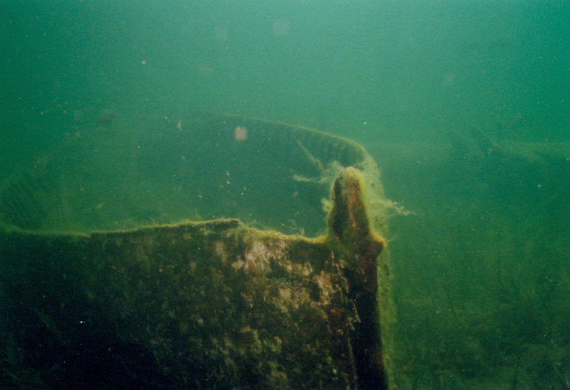 A old launch was dived on late in the week. I think it dates back to before World War II and is in okay shape.