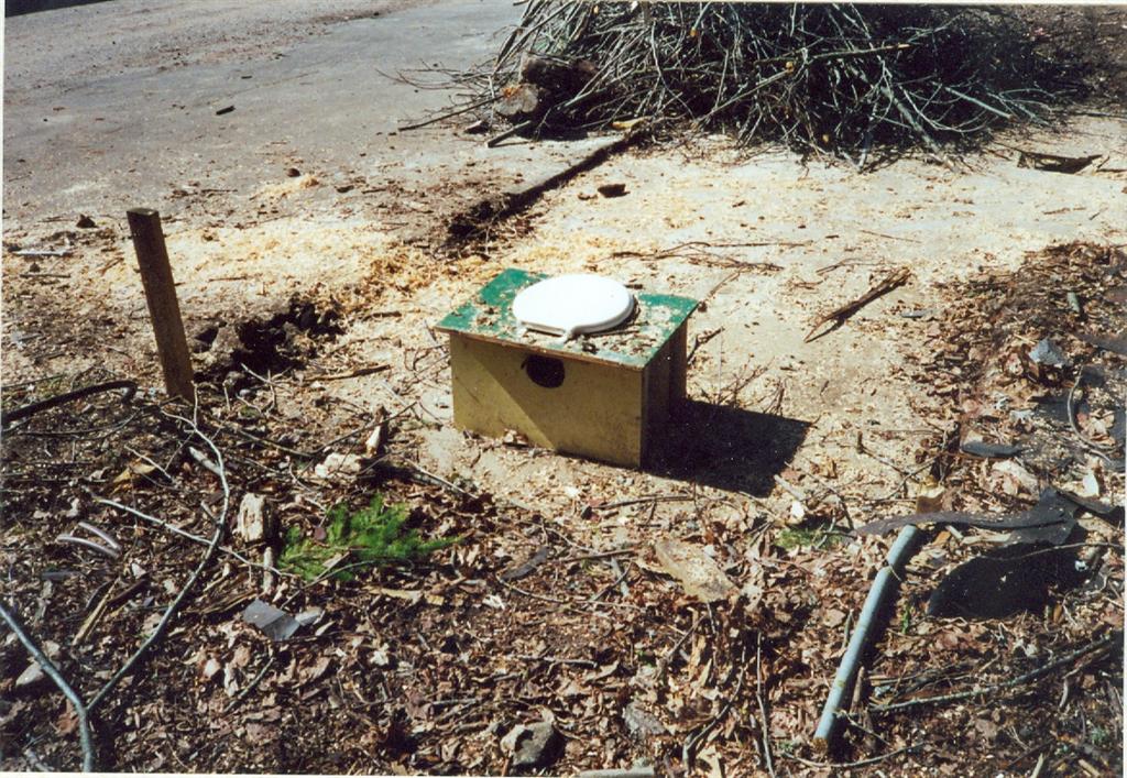 The throne room was gone, but the throne remained. For a while. It had served us well for decades, but the complaints were adding up. Many of the gripes centered around wild life living in the old car hole (porcupines) and wild dogs and bears that roam Knott Lane on occasion. Much time was lost fretting about such things until pressure over came fear.