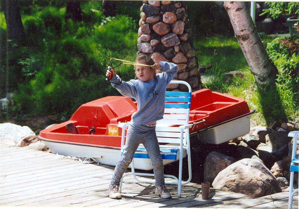 Slingshots were discovered and the terror alert for fishermen and passing skiers on the north end went to eleven.