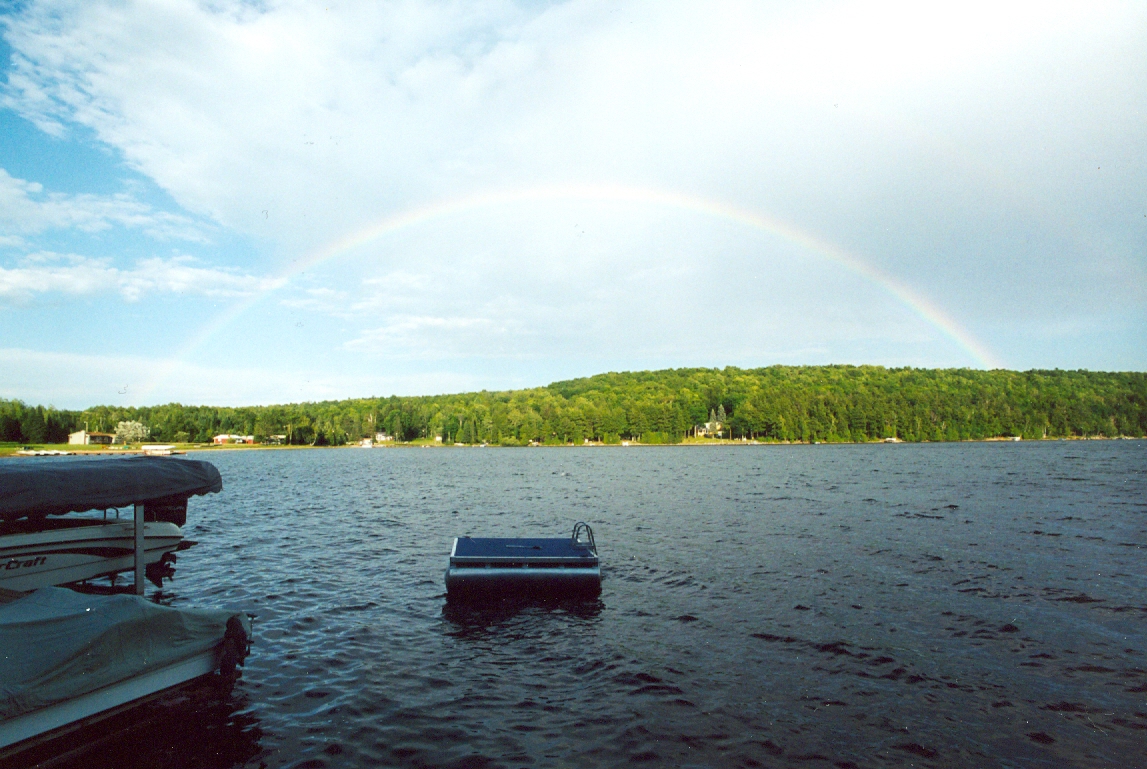 It rained a few times this week. That's good. The lake is up five inches since spring. The lake temperature also went up from 70 F when we got here to 76 F by week's end.
