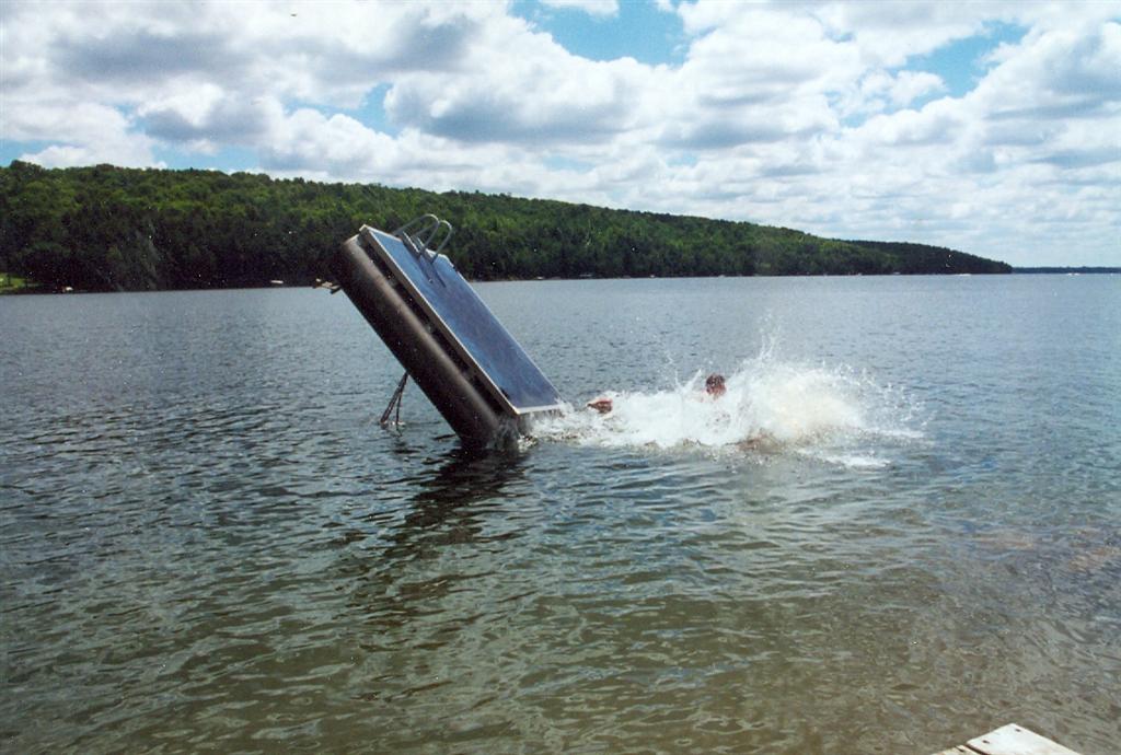 Tip the raft, a game of little skill and a few bruises, was played for longer than we'd like to admit. 