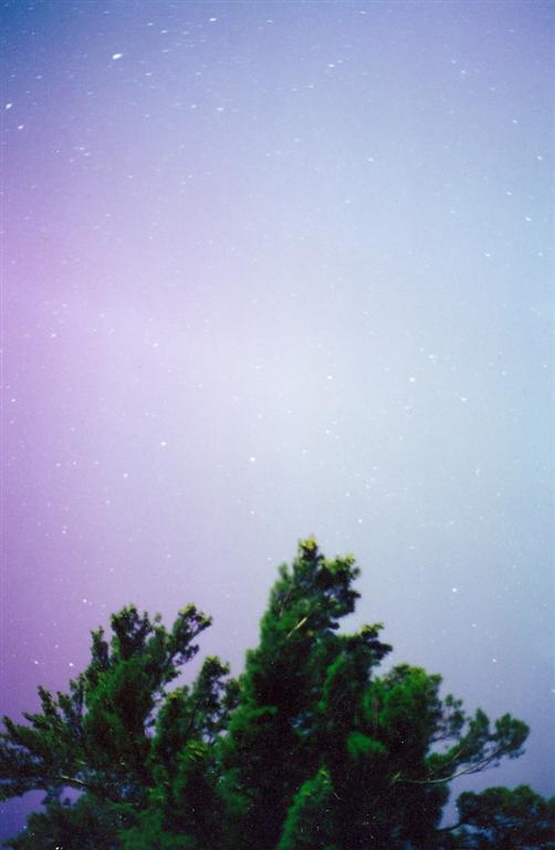 A bright Aurora Borealis augmented the light from the moon on Saturday night. We really should have skied.
