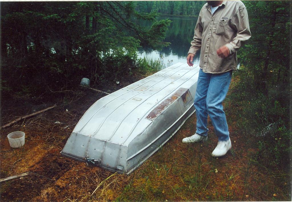 The second hike on the list was a tromp to Lake Dawson. The small, but surprisingly deep lake, is located about a half mile down logging roads to the North of Lake Wabikon. We had planned to fish the shore after finding it, but a boat was found.