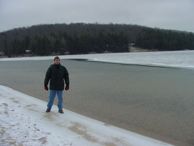 The men were ready to capture the "Latest Swim" record.  They had it all, open water, a late date. The only thing lacking was any actual desire to get into the water. Cowards! We are going to need more ice than this for the Annual Bottle Rocket war<br><br><br>-Nemo wasn't there.