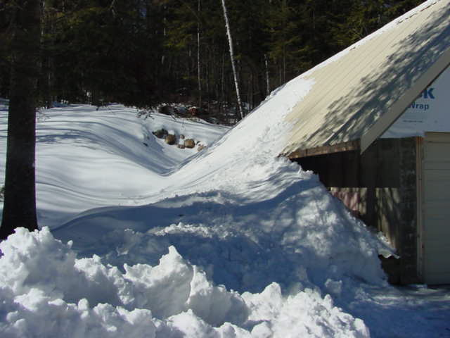 The drifts next the the garge formed a sort of tunnel.