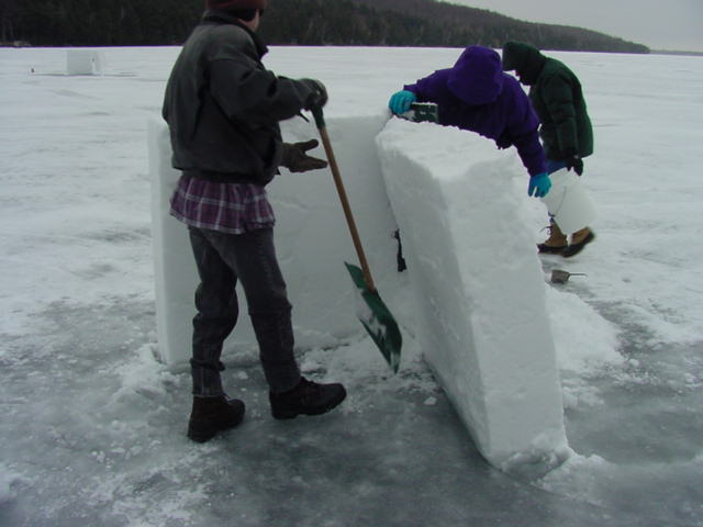 Fort construction went generally well.  On the second day the device used to tamp the snow (a 6X6 with handles) was replaced by Krispa.  This turned out to be a mistake in that Krispa had little to no interest in proper snow packing.  The tippy walls that resulted shamed us all.