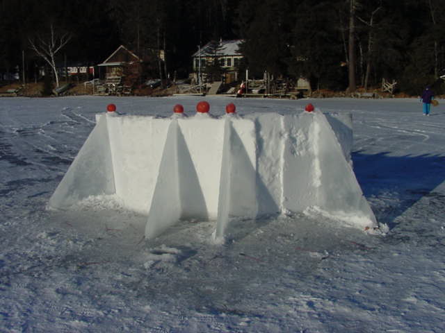 Mr. & Mrs. Nemo's fort featured ice buttresses and red ice orbs resulting in a structure both stunning and functional.