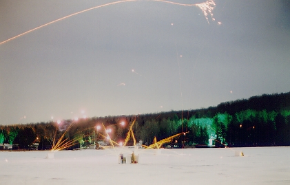 Krispa's roman candle attack was overshadowed by large rockets from a rogue power near the dock.  His attack would have still been spectacular if only he did not have tippy walls.