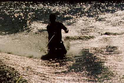 The weather all week (with the possible exception of 2 days) seemed made for skiing.  I did destroy my left knee during a kneeboard run late in the week but the important thing is that I can still walk (limp) and should be good enough to destroy it again in a week or so.