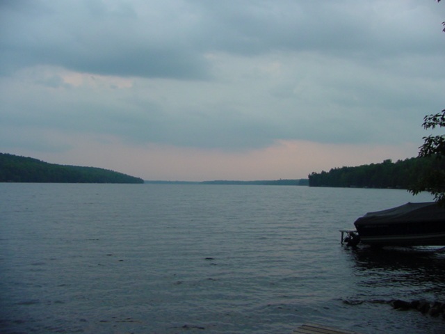 Thursday evening had storms clobbering many parts of northern Wisconsin but not Lake Lucerne.  All we had were clouds and some drizzle.