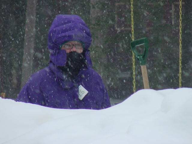 The wind started to gust harder and the snow picked up as we started to leave.  We did manage to escape before we were engulfed in the while stuff. The roads on the way home were not in good shape (we saw several spinouts and one rollover).