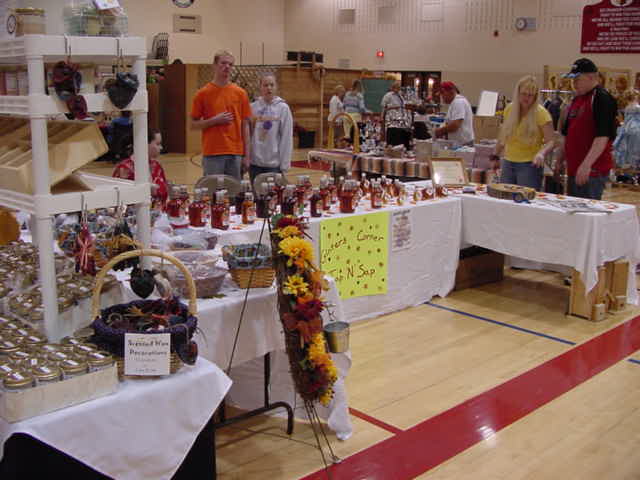 We had a moring mission: to attend the Forest County Maple Syrup Festival.  The gym of the Crandon school was turned into a craft emporium.  We waded through to the contest table with little damage to our wallets.  Mr. EMT then entered his syrup and began a 6+ hour lament on how his product was to sweet.  To see all the details on how the contest turned out visit his site