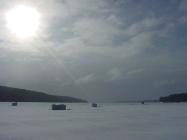 The storms were now south and east of the lake.