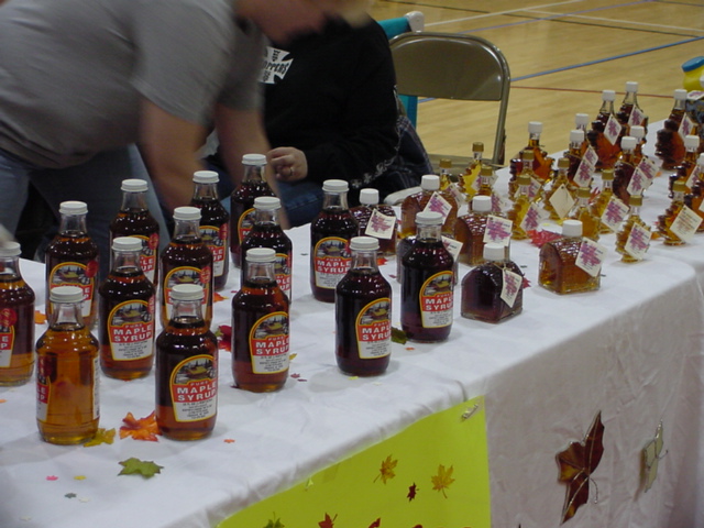 There was much to buy. Items included maple syrup,