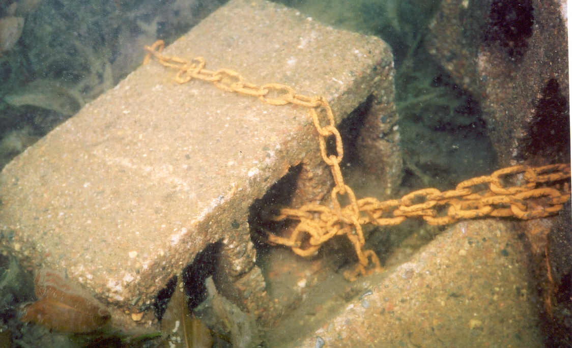 We found some block with a less thin chain and moved it a little west.