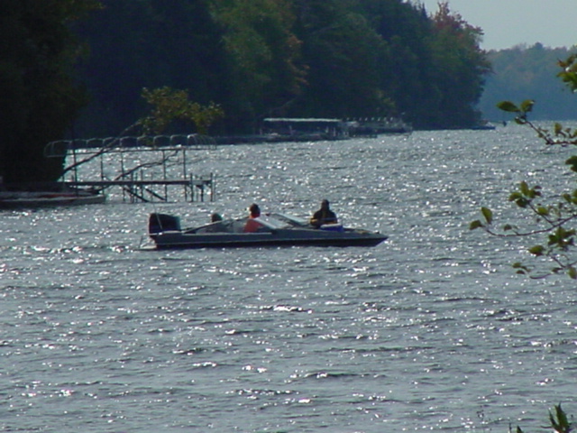 Some chose to not go quietly into fall and skied on the rough and cool water.  Most just pulled out boats for winter storage.