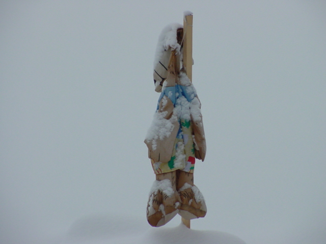 There was snow on the aLf Saturday morning and the air temperature was a warm(ish) 25°F.