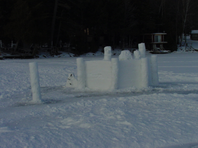 Our fort had snow pillers and a winged war turret.