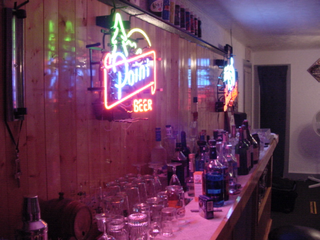 After a particularly unfortunate round of golf on Friday, it was too dark to put in lifts so the bar was opened.  Due perhaps to the lack of advertisement, the crowd was sparse but the bad golf put them in a feisty mood.  The bar was closed at 3:00 AM after debates on religion, politics, and the proper height to tee a ball up on the first hole.