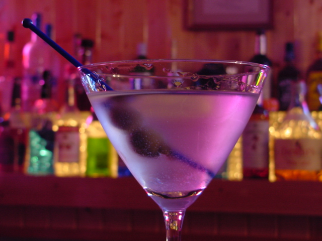 Friday night, when we arrived, it was cold, dark, and martini.
