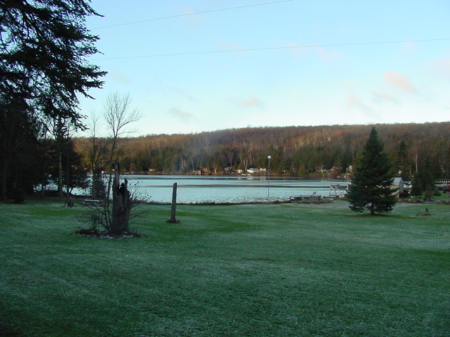 A light cover of snow fell ove night and whited up lawns for much of the morning on Saturday.