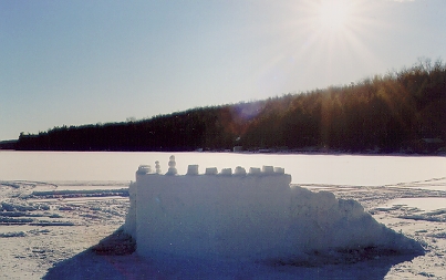 The southern part of the lake was represented by SS Jimmy.  His fort had extended walls, some top art, and worst of all (for me) the wind at his back.