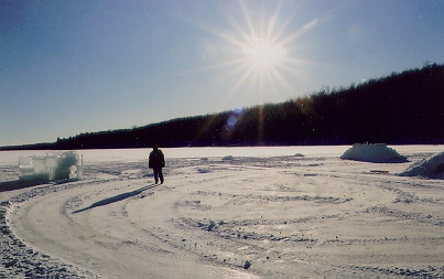 As the sun quickly set, the air temperature began to fall and rockets started to get unwrapped.
