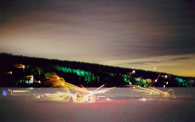 I estimate close to 2000 rockets were launched.  Far from a world record, but establishing a Lake Lucerne record.