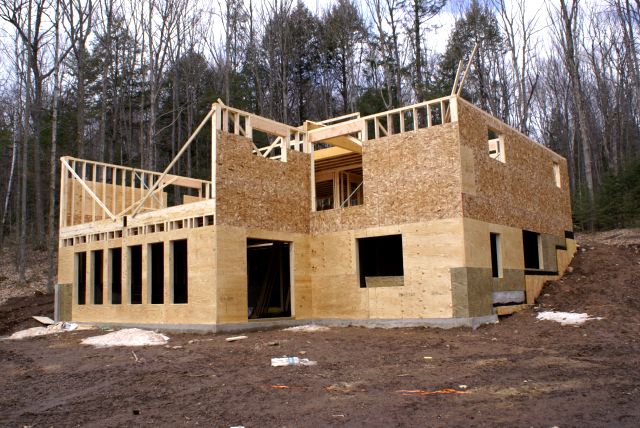 Construction at Timber Shores was halted during the weekend.  Much progress was made last week.