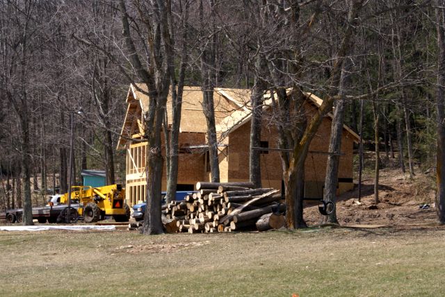 The construction on the north end of the lake seems to be moving along well.  Quite an improvement over cabins 4 & 5.