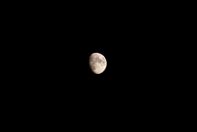 The clear skies and fullish moon made for a bright night.
