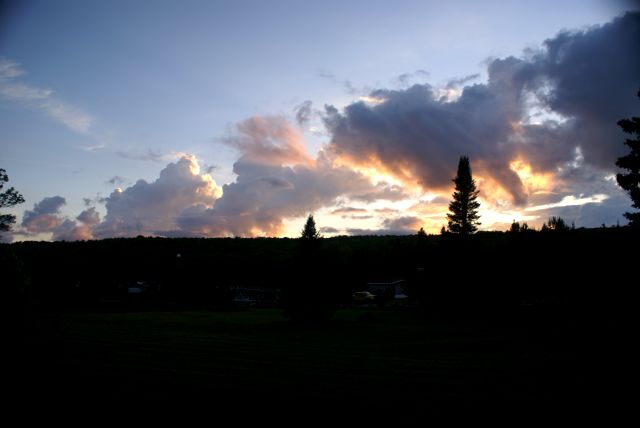 After more yard and cabin work than I would have liked we were rewarded with a great northwoods sunset.