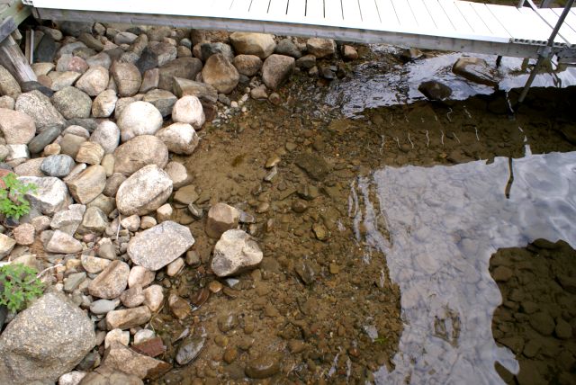 The water level is low and getting lower.  It's at 19 inches below the nail, a new record since the nail was instantiated in 2001.  We need rain.