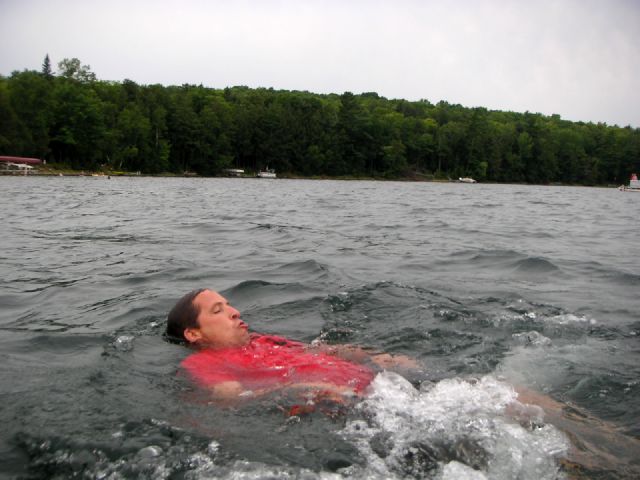 The O'Keefe Triathlon was held on an overcast and wet Saturday. 