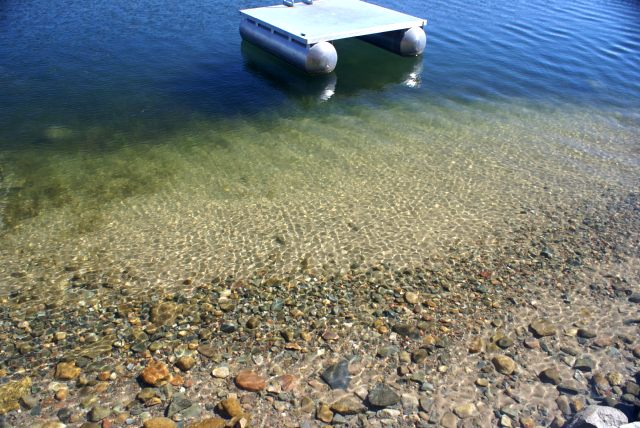 The lake was unusually clear, even for Lucerne.