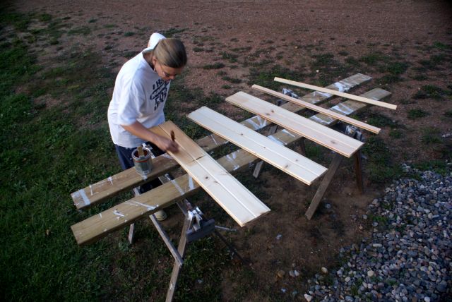 Great weather for campfires and lite carpentry.