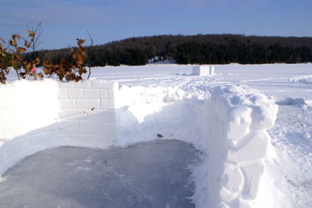 The sculpted bastion had through-the-wall firing ports.
