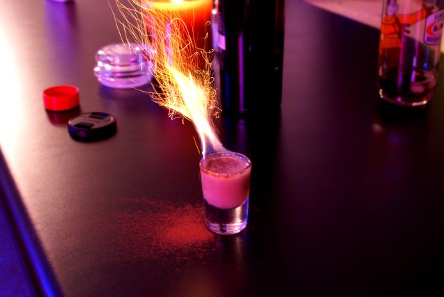 Flaming shots put out the ringing in my ears afterwards.