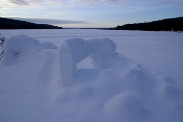 Part of the igloo has collapsed.  I only hope the renters were not hurt.  XLt has let me know that a partial refund of down payments made by people and corporations wanting to rent the structure may be reimbursed.