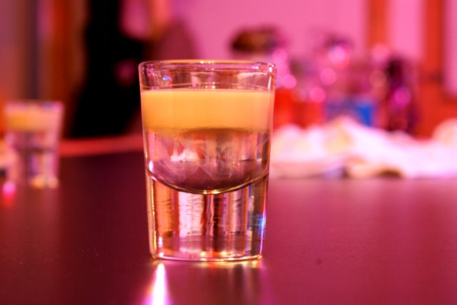 After unpacking and eating on Friday, it was time to practice bartender type skills for the summer.  I've been getting better at layering drinks and shots.  Few left the bar thirsty.