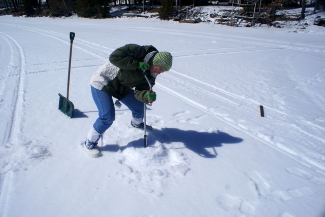 After the webcam talk, it was time to check the ice.