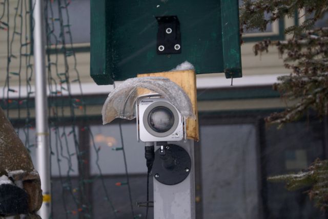 To better protect the new webcam from the elements, we planned to replace the the temporary roof that was thrown up last weekend.